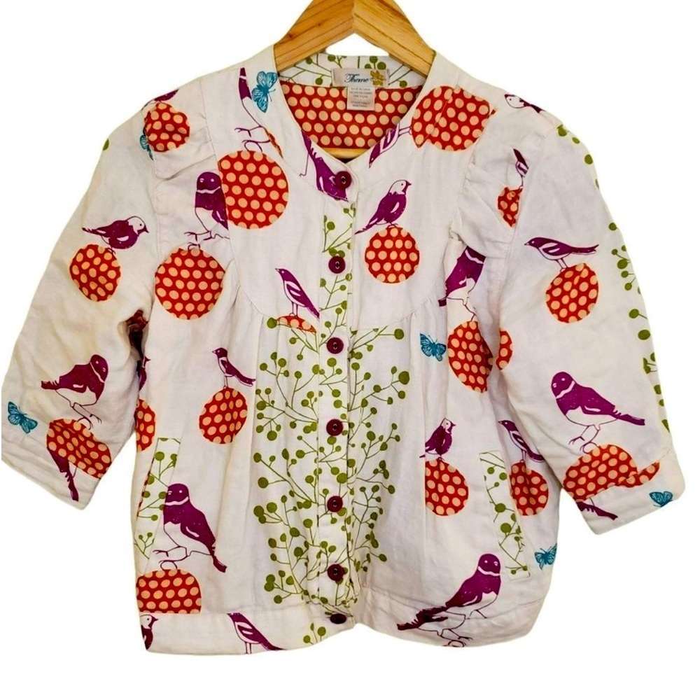 Theme linen jacket, beautiful print!